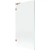 Mexen Lunar L badwand 1-deurs 90 x 150 , transparant, geborsteld koper - 897L-090-000-65-00