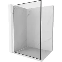 Mexen Kioto L douchewand Walk-in 100 x 200 , zwart frame, wit - 800-100-103-20-70
