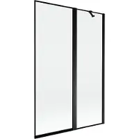 Mexen Mist douchewand 2-delig rechts 120 x 150 , zwart frame, zwart - 8A9-120-011-70-70-P