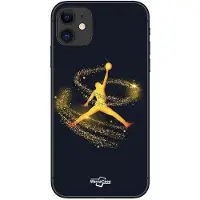 Jordan Telefoonhoesje - - Iphone 11 - Flexibel - Silikon - Gouden glitterpoeder