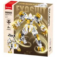 Sluban Exosuit Robot Tiger White bouwspeelgoed 2in1 actiefiguur Tijger - Constructiespeelgoed - bouwset met 254 bouwstenen - M38-B1276 - vanaf 6 jaar