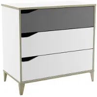 Demeyere Commode - - GENIUS - Wit en Grijs - 3 lades - 78,3 x 42,6 x 75,9 cm