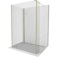 Mexen Kioto douchewand Walk-in 110 x 90 x 40 , transparant, goudkleurig - 800-110-090-221-50-00-040