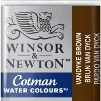 Winsor & Newton Cotman Waterverf Half Pan Vandyke Brown
