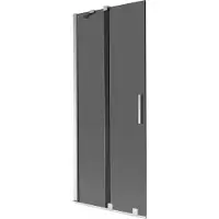 Mexen Velar 2-delige schuifbare badwand 80 x 150 , grafiet, chroom - 896-080-000-41-01