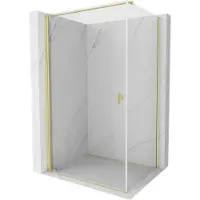 Mexen Mist-B draaiende douchecabine 95 x 70 , transparant, geborsteld goud - 8A2T-095-070-55-00