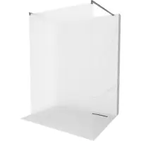 Mexen Kioto vrijstaande douchewand 130 x 200 , matglas 8 mm, geborsteld pistoolgrijs - 800-130-002-66-30