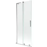Mexen Velar L badwand 2-delige schuifwand 80 x 150 , transparant, chroom - 896-080-003-01-01