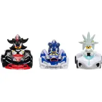 Sonic The Hedgehog -voertuigen 3-pack 1:64 gegoten inclusief Sonic - Speed ??Star Tails - Whirlwind Sport en Dr. Eggman - Egg Booster