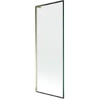 Mexen Next L badwand 1-deurs 70 x 150 , zwart frame, goud - 895-070-000-03-70-50