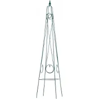 Kadax Klimhulp, rankobelisk, vrijstaande obelisk van staal, ranktoren voor tuin, rozen, klimplanten, piramide, weerbestendige rankzuil, rankframe, decoratie, groen (30 x 150 cm)