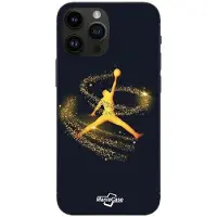 Jordan Telefoonhoes - - Iphone 12 Pro - Flexibel - Siliconen - Gouden glanzend poeder