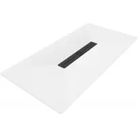 Mexen Toro rechthoekige douchebak SMC 160 x 70 , wit, zwarte afdekking - 43107016-B