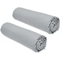 TODAY Grijs Fitted Sheet TODAY 2-Pack 140 x 190 cm