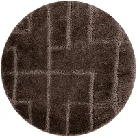 Rugsx Badkamertapijt SUPREME cirkel LINES, lijnen, antislip, zacht - bruin cirkel 50 cm