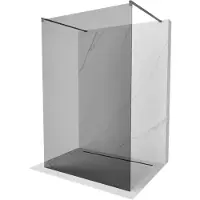 Mexen Kioto vrijstaande douchewand 110 x 200 , grafiet 8 mm, gun metal - 800-110-002-95-40