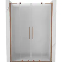 Mexen Velar L Duo schuifdouchedeur 150 , matglas, geborsteld koper - 871-150-003-32-65