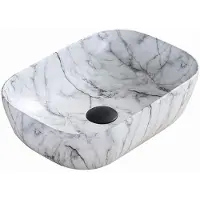Mexen Rita opzetwastafel 45 x 32 cm, witte steen - 21084591