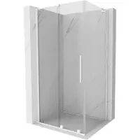 Mexen Velar L douchecabine schuifbaar 120 x 70 , transparant, wit - 871-120-070-03-20
