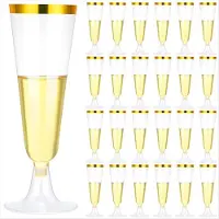 Typecat 25 stuks 150 ml wegwerp champagneglazen, heldere toastglazen voor woensdag