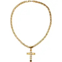 Jojomino Heren roestvrijstalen hangerketting met platte kettingkleur 6 mm 22 inch