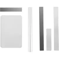 Torribaly 6 stuks acryl vaste klei roller helder vel rechthoekig achterbord flexibele polymeer snijders koolstof