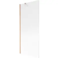 Mexen Next badwand 1-delig 80 x 150 , strepen, geborsteld koper - 895-080-000-00-09-65