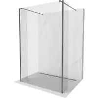 Mexen Kioto vrijstaande douchewand 170 x 30 x 30 , transparant, geweergrijs geborsteld - 800-170-030-222-66-00-030