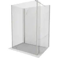 Mexen Kioto douchewand Walk-in 135 x 110 x 30 , transparant, geborsteld nikkel - 800-135-110-221-97-00-030