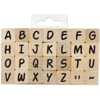 Aladine stempelset alfabet medium houten letterstempels creatief.