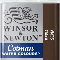 Winsor & Newton W&N Cotman Waterverf Half Napje SEPIA
