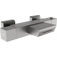 Mexen Cube thermostatische badkraan, grafiet - 77360-66