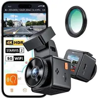 Vantrue Element-1 PRO 4K Dashcam Auto, Mini WiFi GPS Ingebouwde Camera, Franse Spraakbesturing, HDR Parkeerstand