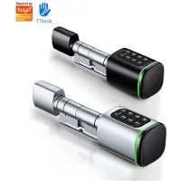 Typecat Wachtwoord Swipe Card Intelligent Lock TongTong APP Bluetooth Ontgrendeling Anti-diefstal Vingerafdruk Vervangende Cilinder,B