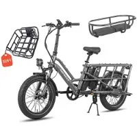 Fafrees FF20 CUV - Elektrische cargofiets - 250 W - 48 V - 24 Ah - Maximale snelheid 25 km/h - Grijs - Met achterdrager