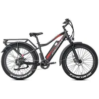 Jobobike Elektrische Fiets - Robin - Fatbike 26'' - 13Ah Accu - Bafang 48V 250W - Max Bereik 65KM - Shimano 7 versnellingen - Zwart