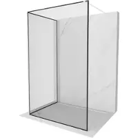 Mexen Kioto douchewand Walk-in 90 x 80 , zwart frame, wit - 800-090-212-20-70-080