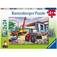 Ravensburger Construction Fun 2 x 24-delige puzzelset voor kinderen - 05157 - Elk stuk is uniek, de stukjes passen perfect in elkaar