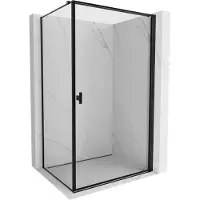 Mexen Mist-B douchecabine met scharnier rechts 80 x 90 , zwart frame, zwart - 8A2T-080-090-70-70-P