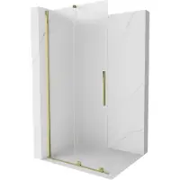 Mexen Velar schuifdouchewand Walk-in 70 x 200 , matglas 8 mm, goud - 871-070-000-33-50