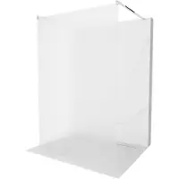 Mexen Kioto vrijstaande douchewand 110 x 200 , matglas 8 mm, chroom - 800-110-002-01-30