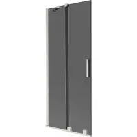 Mexen Velar 2-delige verschuifbare badwand 80 x 150 , grafiet, geborsteld nikkel - 896-080-000-41-97