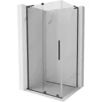 Mexen Velar L schuifdouchecabine 120 x 100 , transparant, geborsteld pistoolgrijs - 871-120-100-03-66