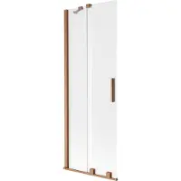 Mexen Velar badwand twee-delige schuifbaar 75 x 150 cm, ijs, geborsteld koper - 896-075-000-31-65