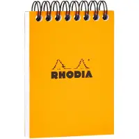Rhodia spiraalblok geruit oranje A7-formaat