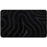 Rugsx Badkamertapijt SUPREME WAVES, Golven, antislip, zacht - zwart 50x80 cm