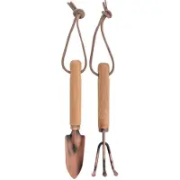Esschert Design tuingereedschapset verkoperd hout/staal/leder