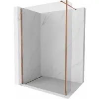 Mexen Kioto douchewand Walk-in 135 x 40 , transparant, roze goud - 800-135-212-60-00-040