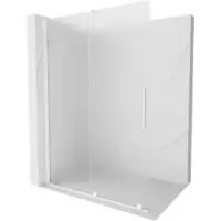 Mexen Velar schuifbare douchewand Walk-in 140 x 200 , ijs 8 mm, wit - 871-140-000-33-20