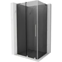 Mexen Velar L schuifbare douchecabine 110 x 75 , grafiet, geborsteld nikkel - 871-110-075-43-97